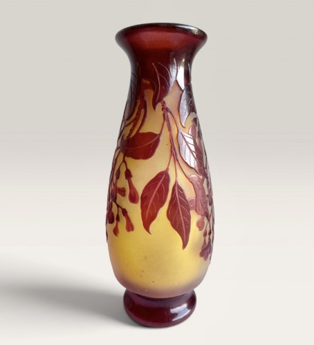 Gallé - Vase aux glycines - Verrerie, Cristallerie Style Art nouveau