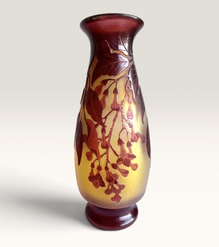 Verrerie, Cristallerie  - Gallé - Vase aux glycines