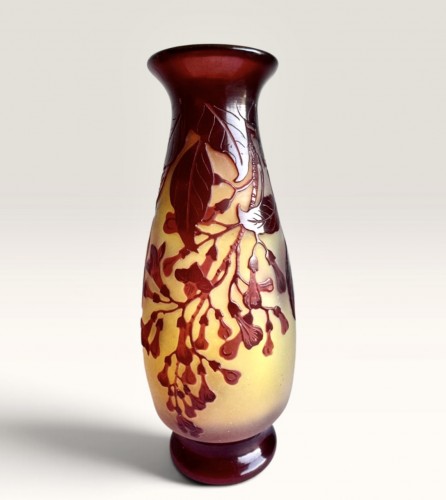 Art nouveau - Gallé - Vase aux glycines