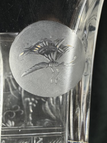 Antiquités - Baccarat Vase Featuring The Mythical Dragon Graoully