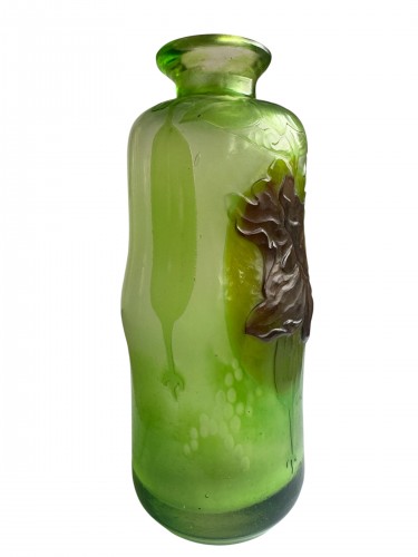 Désiré Christian Frères et fils, Meisenthal - Vase aux Courgettes - Verrerie, Cristallerie Style 
