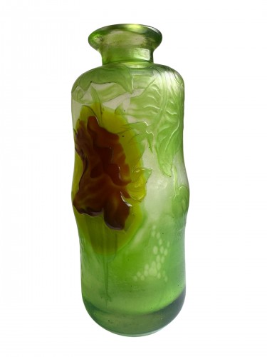Verrerie, Cristallerie  - Désiré Christian Frères et fils, Meisenthal - Vase aux Courgettes