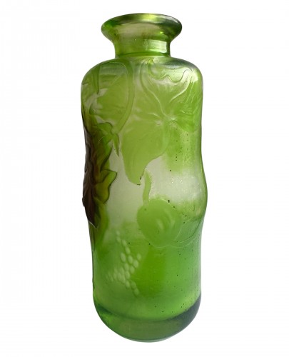 Désiré Christian Frères et fils, Meisenthal - Vase aux Courgettes - AG Antiquités