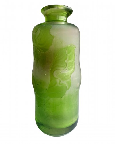 XXe siècle - Désiré Christian Frères et fils, Meisenthal - Vase aux Courgettes
