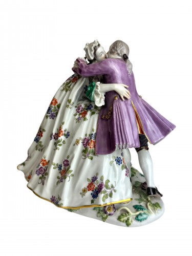 Porcelain & Faience  - Meissen Porcelain group of lovers
