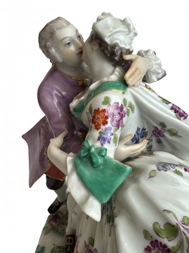 20th century - Meissen Porcelain group of lovers