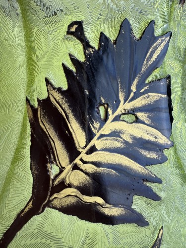 Antiquités - Baccarat - vase « Broméliacées » vers 1900