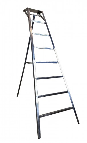 Large Library Step ladder In Wrought Iron circa 1840