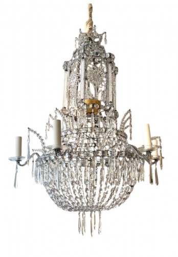 Lustre à 6 bras de lumière, Espagne fin du XVIIIe siècle