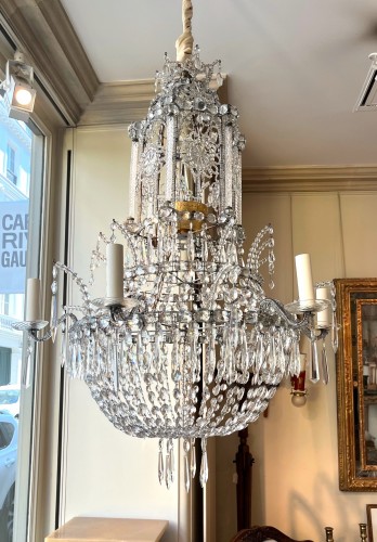 Spanish 18th century 6 lights chandelier - Lighting Style Louis XVI
