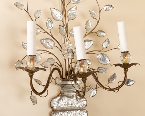 Paire de grandes appliques Baguès circa 1950 - 