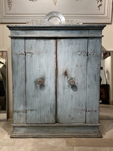 Buffet italien (crédence) 17ème en bois peint - Furniture Style Louis XIII