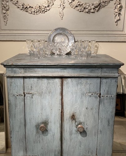 Furniture  - Buffet italien (crédence) 17ème en bois peint