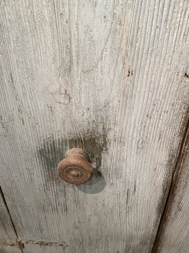 17th century - Buffet italien (crédence) 17ème en bois peint