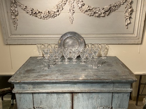 Louis XIII - Buffet italien (crédence) 17ème en bois peint