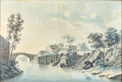 Set of 4 landscapes, France 18th century - 