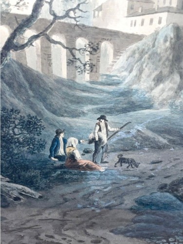 Set of 4 landscapes, France 18th century - Louis XVI