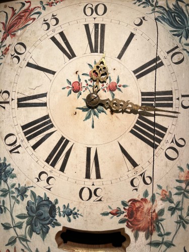 A painted and parcel-gilt wall clock. Malta 18th century,  - Horology Style 