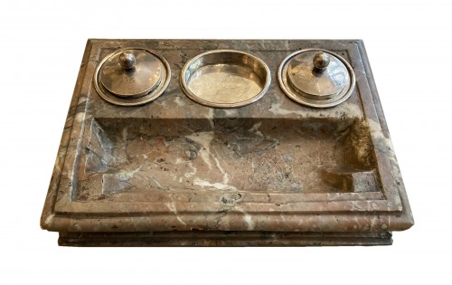 18th century marble ink stand