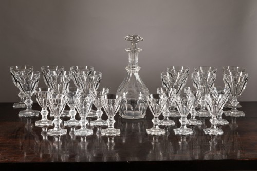 Baccarat , Service de verres en cristal modèle Harcourt