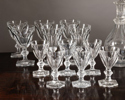 XXe siècle - Baccarat , Service de verres en cristal modèle Harcourt