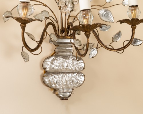 Maison Baguès - Paire d’appliques en métal doré et verre - AJ Antiquités