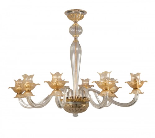 Lustre en verre de Murano , 1960