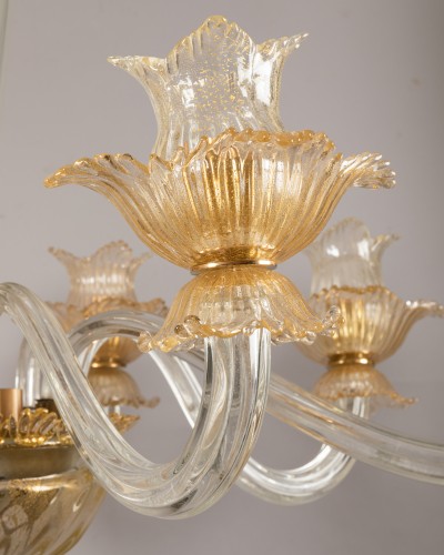 Lustre en verre de Murano , 1960 - AJ Antiquités