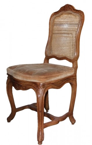 6 french caned chairs in natural wood