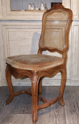 Napoléon III - 6 french caned chairs in natural wood