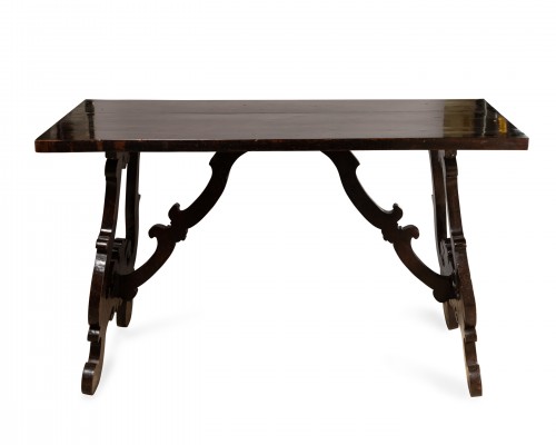 Table en placage de palissandre, Italie XVIIe siècle
