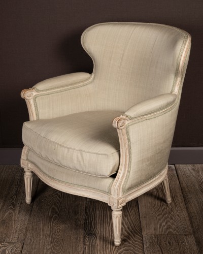 Bergère en bois laqué d'époque Louis XVI - Sièges Style Louis XVI