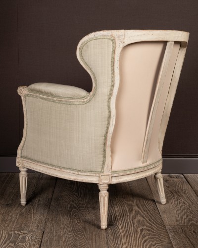 Sièges Fauteuil & Bergère - Bergère en bois laqué d'époque Louis XVI