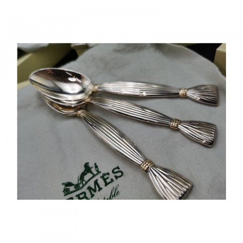 20th century - Hermès Paris - &quot;Moisson&quot; Silver Plated Cutlery Set