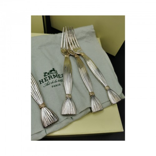 Hermès Paris - &quot;Moisson&quot; Silver Plated Cutlery Set - 