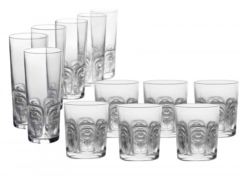 Lalique France - Set of 12 “Khépri” glasses