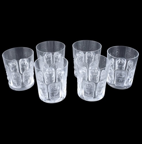 Lalique France - Set of 12 “Khépri” glasses - Glass & Crystal Style 