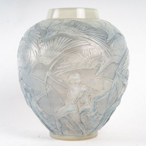 René LALIQUE - Vase "Archers" - Verrerie, Cristallerie Style 