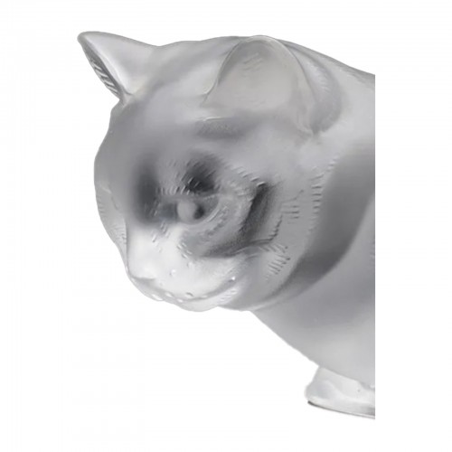 Glass & Crystal  - Maison Lalique - Pair of Reclining Cat