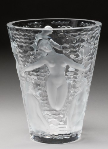 Glass & Crystal  - R. Lalique -  &quot;Ondines&quot; Vase 1938