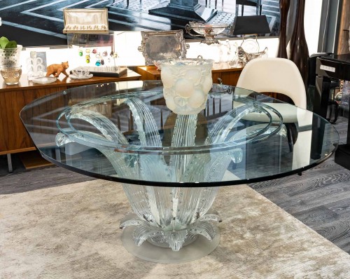 Glass & Crystal  - Crystal Lalique - &quot;Cactus&quot; Table N#1