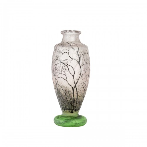 Daum - Vase Arbres sous la pluie 