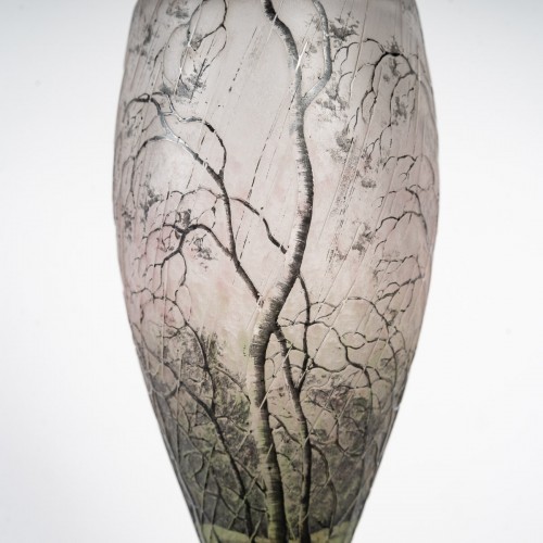 XXe siècle - Daum - Vase Arbres sous la pluie 