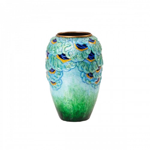 Camille Fauré (1874-1956)  - Enamelled Vase