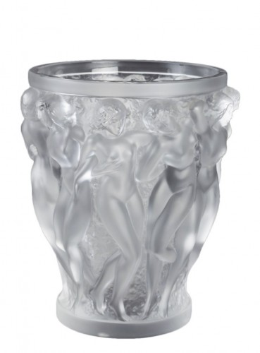 Lalique France - &quot;Bacchantes&quot; Vase - Glass & Crystal Style 