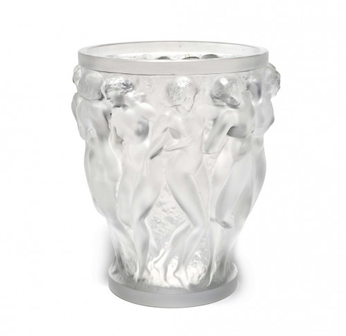 Lalique France : &quot;Bacchantes&quot; Vase - 