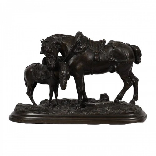 Pierre Lenordez (1815-1892)  - Draft horse and mule - 