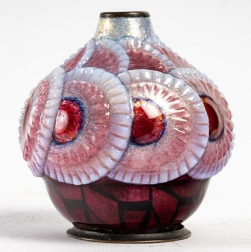 Camille Fauré (1874-1956) - Enameled vase circa 1930 - Decorative Objects Style 