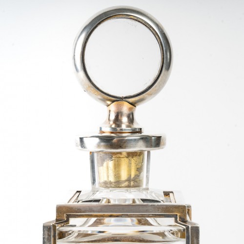 20th century - Lucien Falize - Pair of flasks in sterling silver and crystal circa 1905