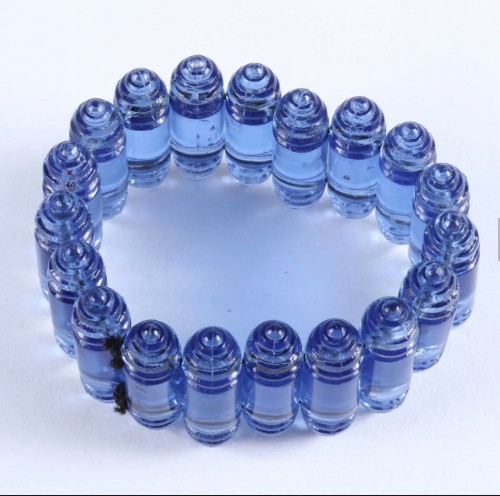 René Lalique (1860 -1945) - Bracelet extensible à 19 éléments - Verrerie, Cristallerie Style 